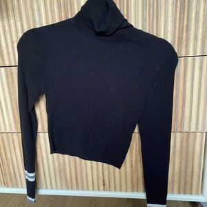 Zara Cropped Turtleneck Knit Sweater